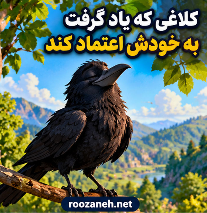 کلاغی که یاد گرفت به خودش اعتماد کند