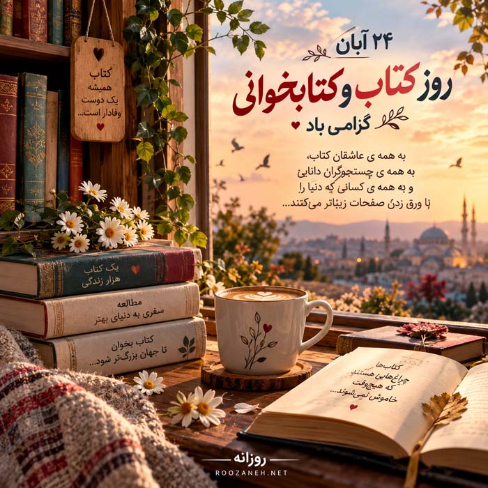 عکس نوشته تبریک روز کتاب و کتابخوانی ( ۲۰ عکس زیبا مخصوص افراد کتابباز ) 10 عکس نوشته تبریک روز کتاب