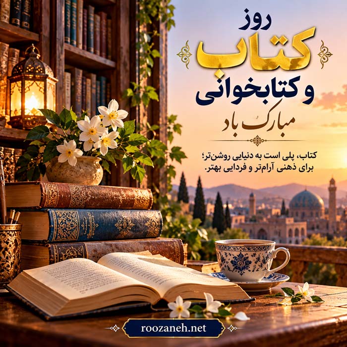 عکس نوشته تبریک روز کتاب و کتابخوانی ( ۲۰ عکس زیبا مخصوص افراد کتابباز ) 3 عکس نوشته تبریک روز کتاب