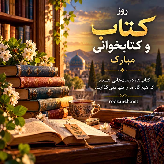 عکس نوشته تبریک روز کتاب و کتابخوانی ( ۲۰ عکس زیبا مخصوص افراد کتابباز ) 4 عکس نوشته تبریک روز کتاب