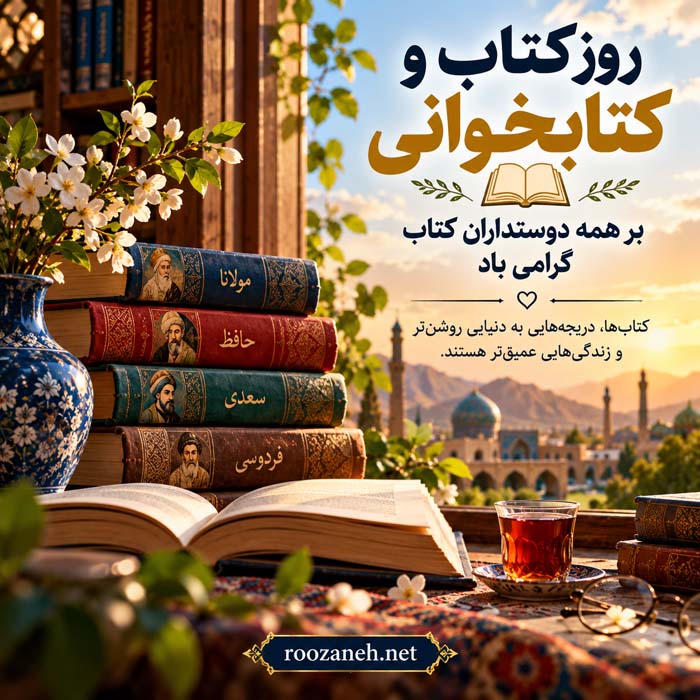 عکس نوشته تبریک روز کتاب و کتابخوانی ( ۲۰ عکس زیبا مخصوص افراد کتابباز ) 9 عکس نوشته تبریک روز کتاب
