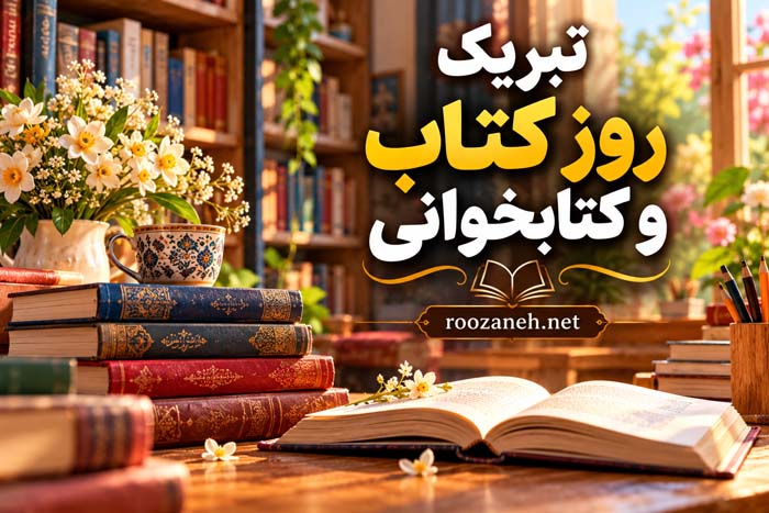 عکس نوشته تبریک روز کتاب و کتابخوانی ( ۲۰ عکس زیبا مخصوص افراد کتابباز ) 1 عکس نوشته تبریک روز کتاب و کتابخوانی ( ۲۰ عکس زیبا مخصوص افراد کتابباز )