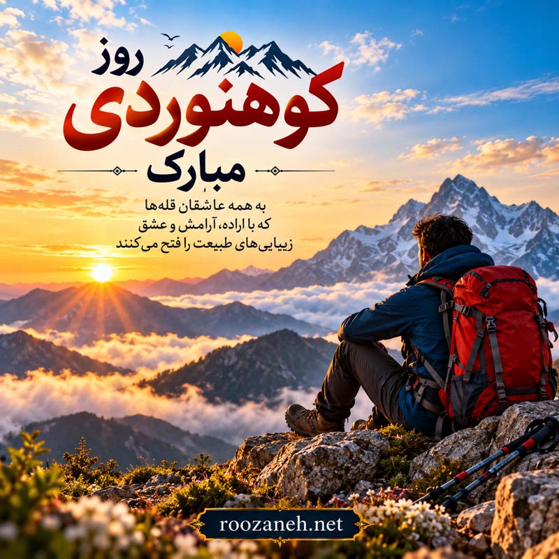 عکس نوشته و متن تبریک روز کوهنوردی | عکس و جملات زیبا برای عاشقان قلهها 2 عکس نوشته و متن تبریک روز کوهنوردی
