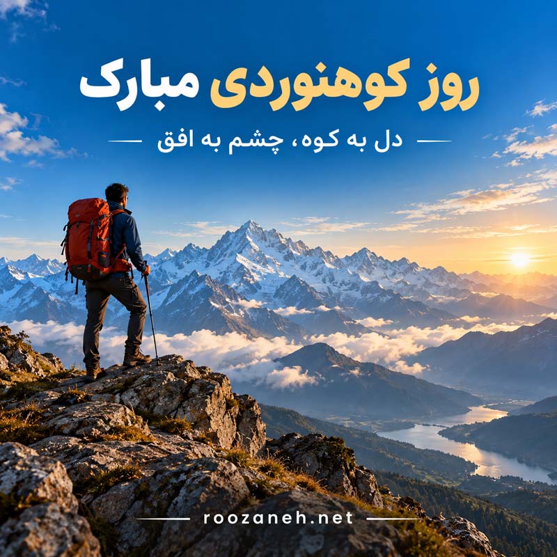 عکس نوشته و متن تبریک روز کوهنوردی | عکس و جملات زیبا برای عاشقان قلهها 19 عکس نوشته و متن تبریک روز کوهنوردی