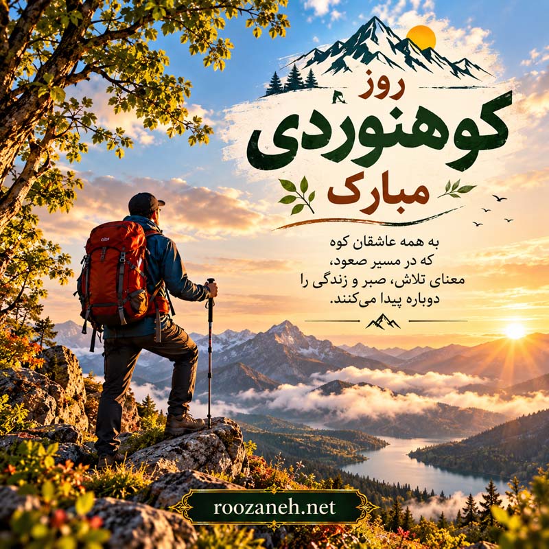 عکس نوشته و متن تبریک روز کوهنوردی | عکس و جملات زیبا برای عاشقان قلهها 4 عکس نوشته و متن تبریک روز کوهنوردی
