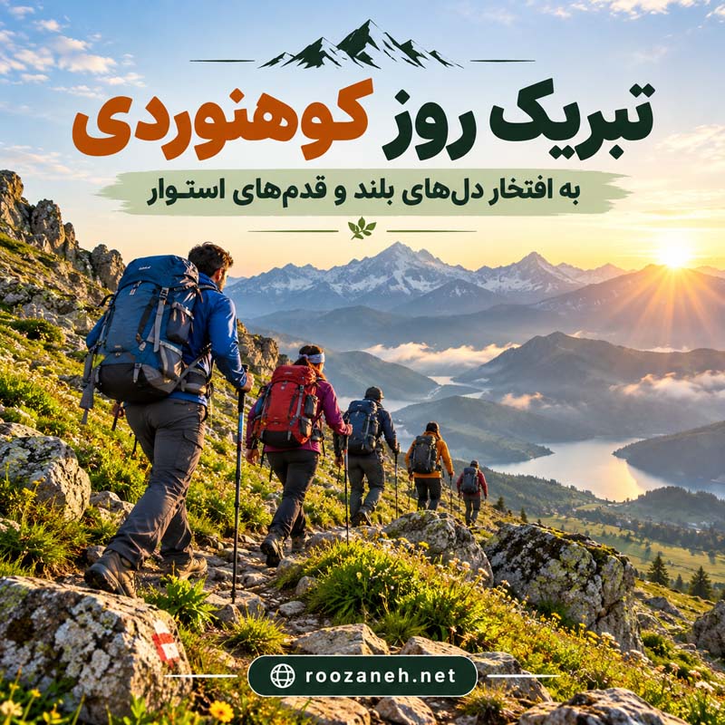 عکس نوشته و متن تبریک روز کوهنوردی | عکس و جملات زیبا برای عاشقان قلهها 6 عکس نوشته و متن تبریک روز کوهنوردی