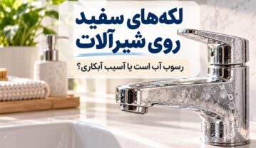 لکه سفید روی شیرآلات