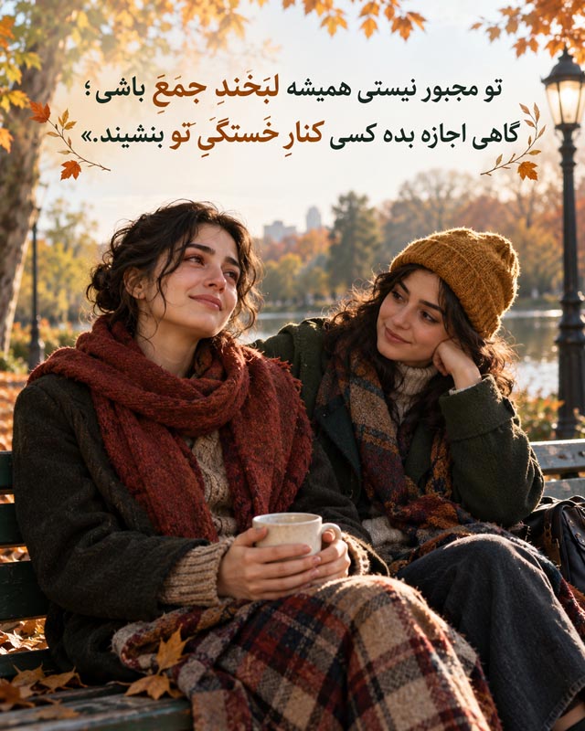 متن درباره خندیدن وقتی حالت خوب نیست؛ لبخندهای پشت خستگی