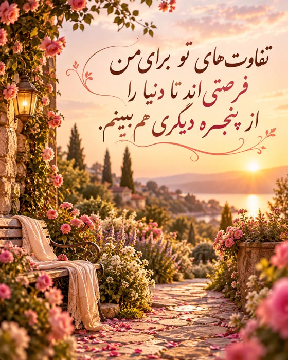متن عاشقانه درباره دوست داشتن آدم واقعی؛ عاشق توام حتی با تمام نقصها و تفاوتهایت 4 جملات عاشقانه درباره تفاوت سلیقهها و زیبایی با هم بودن