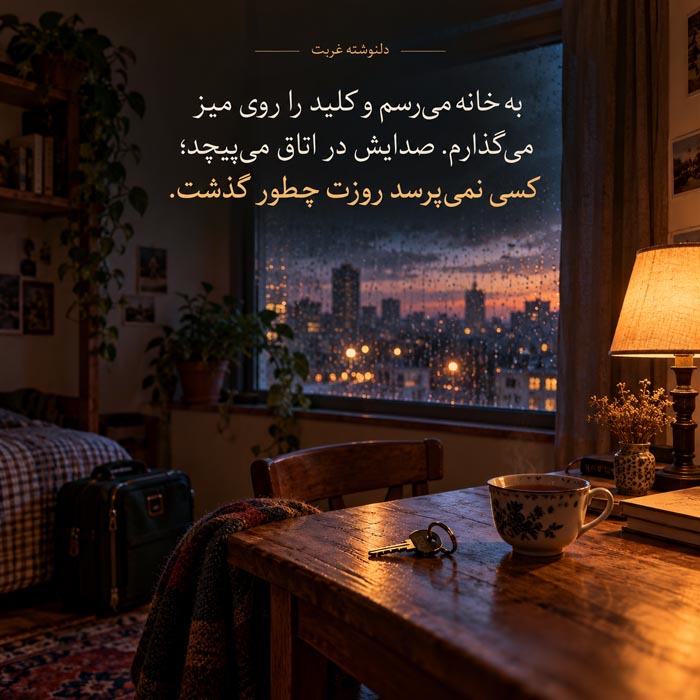 دلنوشته درباره غربت در شهر شلوغ؛ وقتی میان هزاران نفر احساس تنهایی میکنیم 4 دلنوشته درباره غربت در شهر شلوغ؛ وقتی میان هزاران نفر احساس تنهایی میکنیم