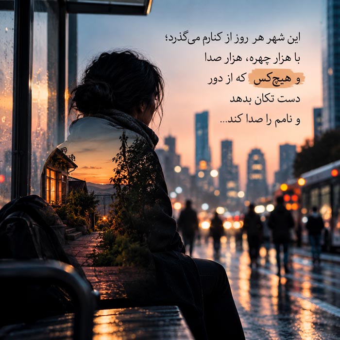 دلنوشته درباره غربت در شهر شلوغ؛ وقتی میان هزاران نفر احساس تنهایی میکنیم 3 دلنوشته درباره غربت در شهر شلوغ؛ وقتی میان هزاران نفر احساس تنهایی میکنیم