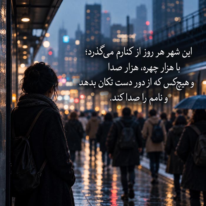 دلنوشته درباره غربت در شهر شلوغ؛ وقتی میان هزاران نفر احساس تنهایی میکنیم 7 دلنوشته درباره غربت در شهر شلوغ؛ وقتی میان هزاران نفر احساس تنهایی میکنیم