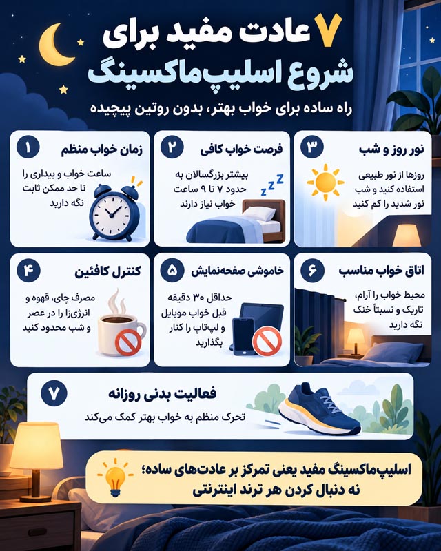 اسلیپ ماکسینگ چیست؟ راهنمای علمی خواب بهتر، ترندهای پرخطر و عادتهای مفید 3 ترندهای اسلیپ ماکسینگ و نکات احتیاط درباره روشهای خواب