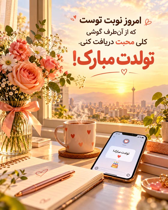 تبریک تولد بامزه و دوستانه به رفیق مجازی