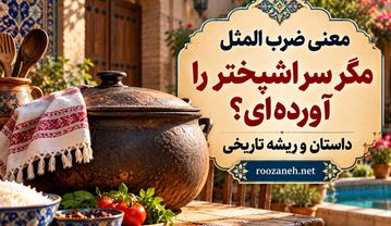 معنی ضرب المثل مگر سر اشپختر را آورده‌ای